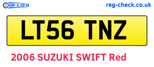 LT56TNZ are the vehicle registration plates.