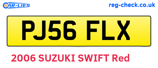 PJ56FLX are the vehicle registration plates.