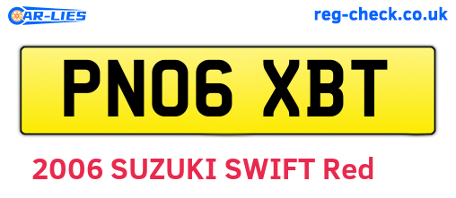 PN06XBT are the vehicle registration plates.