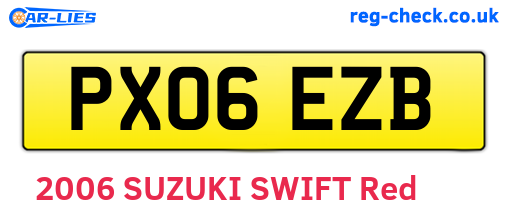 PX06EZB are the vehicle registration plates.