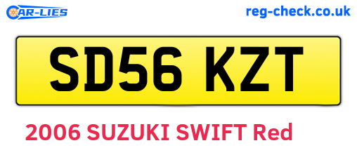 SD56KZT are the vehicle registration plates.