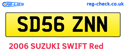 SD56ZNN are the vehicle registration plates.