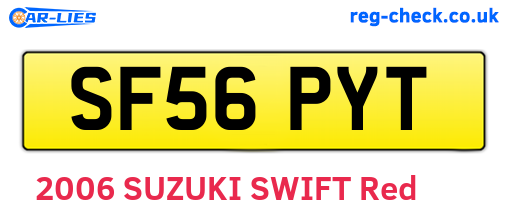 SF56PYT are the vehicle registration plates.