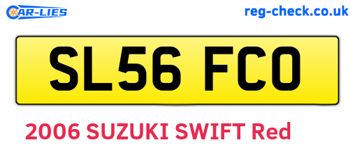 SL56FCO are the vehicle registration plates.