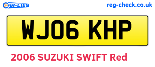 WJ06KHP are the vehicle registration plates.