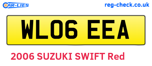 WL06EEA are the vehicle registration plates.
