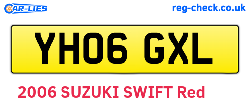 YH06GXL are the vehicle registration plates.