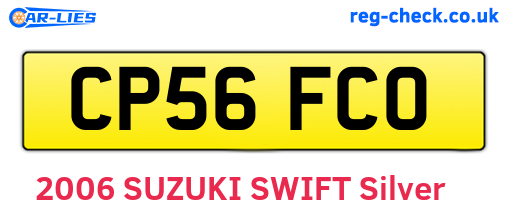 CP56FCO are the vehicle registration plates.