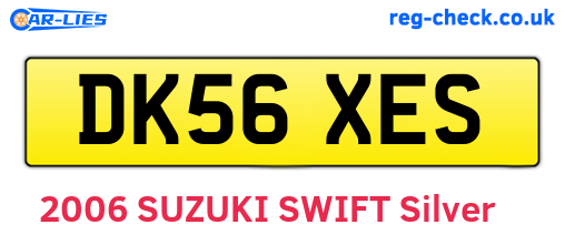 DK56XES are the vehicle registration plates.