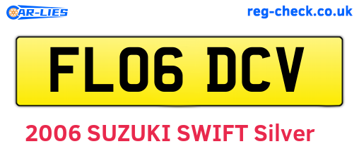 FL06DCV are the vehicle registration plates.