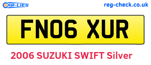 FN06XUR are the vehicle registration plates.