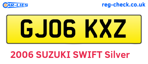 GJ06KXZ are the vehicle registration plates.