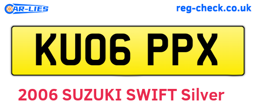 KU06PPX are the vehicle registration plates.