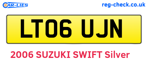 LT06UJN are the vehicle registration plates.