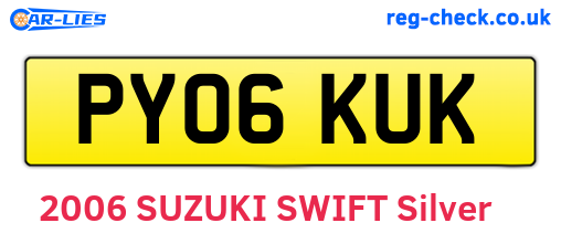 PY06KUK are the vehicle registration plates.