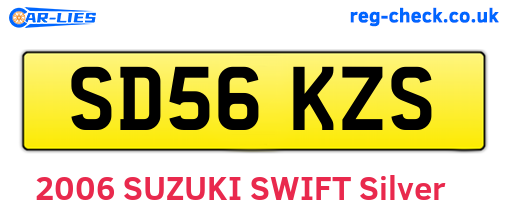 SD56KZS are the vehicle registration plates.