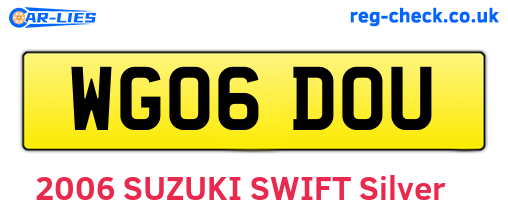 WG06DOU are the vehicle registration plates.