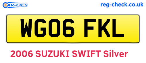 WG06FKL are the vehicle registration plates.