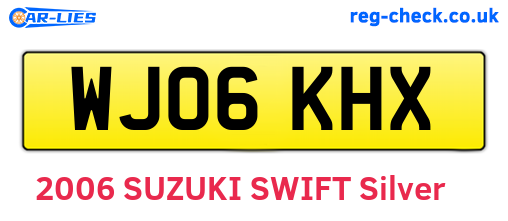 WJ06KHX are the vehicle registration plates.