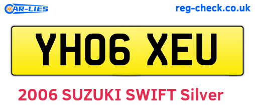 YH06XEU are the vehicle registration plates.