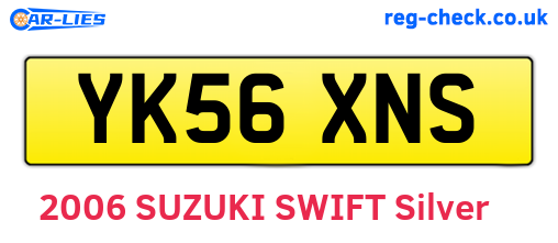 YK56XNS are the vehicle registration plates.