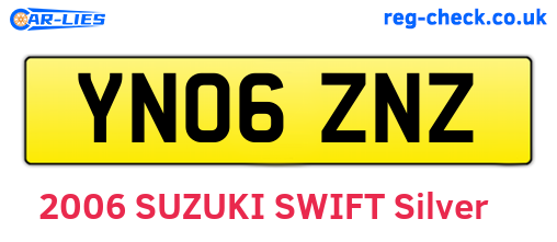 YN06ZNZ are the vehicle registration plates.