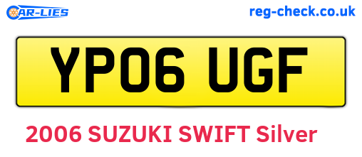 YP06UGF are the vehicle registration plates.