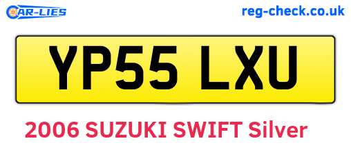 YP55LXU are the vehicle registration plates.