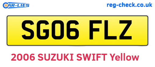 SG06FLZ are the vehicle registration plates.