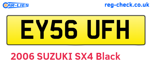EY56UFH are the vehicle registration plates.