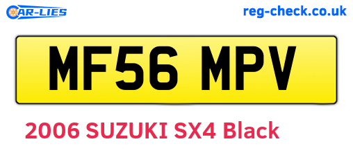 MF56MPV are the vehicle registration plates.
