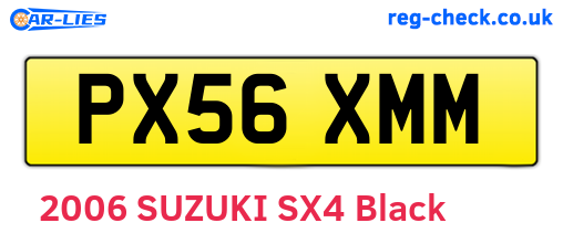 PX56XMM are the vehicle registration plates.