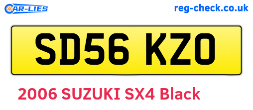 SD56KZO are the vehicle registration plates.