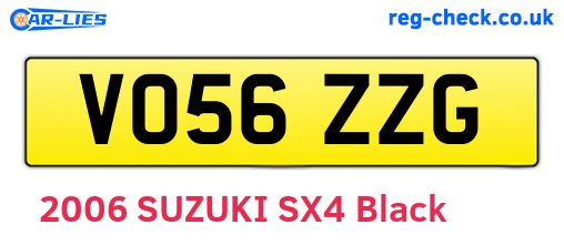 VO56ZZG are the vehicle registration plates.