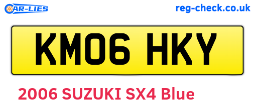 KM06HKY are the vehicle registration plates.