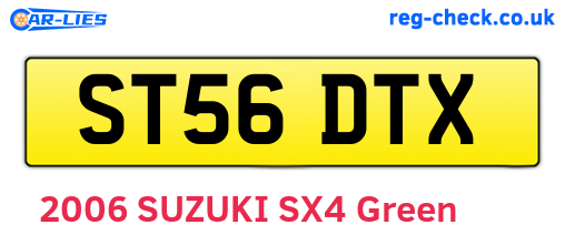 ST56DTX are the vehicle registration plates.