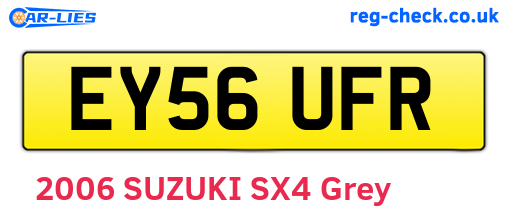 EY56UFR are the vehicle registration plates.