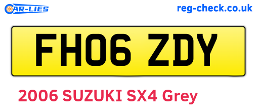 FH06ZDY are the vehicle registration plates.