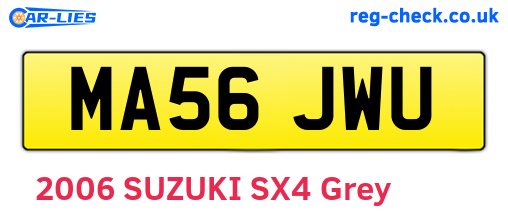 MA56JWU are the vehicle registration plates.