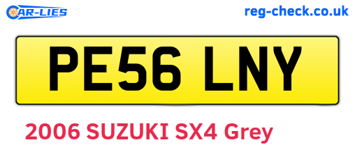 PE56LNY are the vehicle registration plates.