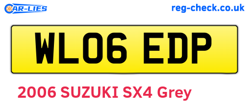 WL06EDP are the vehicle registration plates.