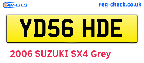 YD56HDE are the vehicle registration plates.