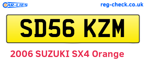 SD56KZM are the vehicle registration plates.