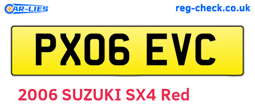 PX06EVC are the vehicle registration plates.