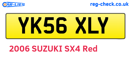 YK56XLY are the vehicle registration plates.