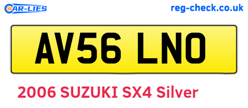 AV56LNO are the vehicle registration plates.