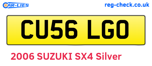 CU56LGO are the vehicle registration plates.