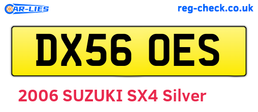 DX56OES are the vehicle registration plates.
