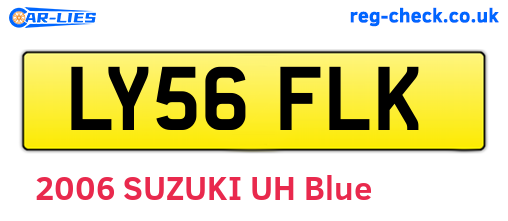 LY56FLK are the vehicle registration plates.