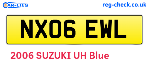 NX06EWL are the vehicle registration plates.